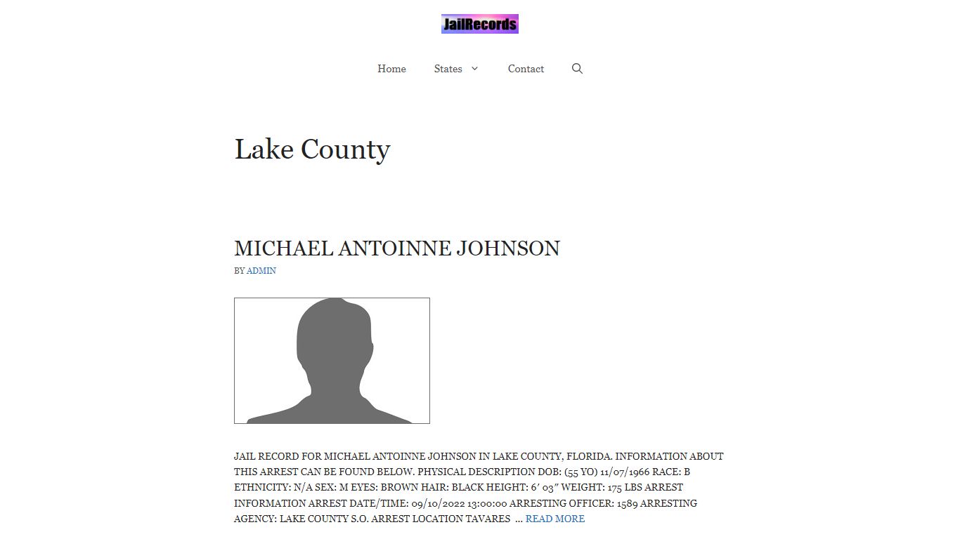 Lake County Arrest Records
